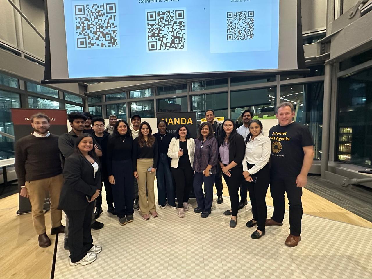 A large Project NANDA group photo during a fellowship event