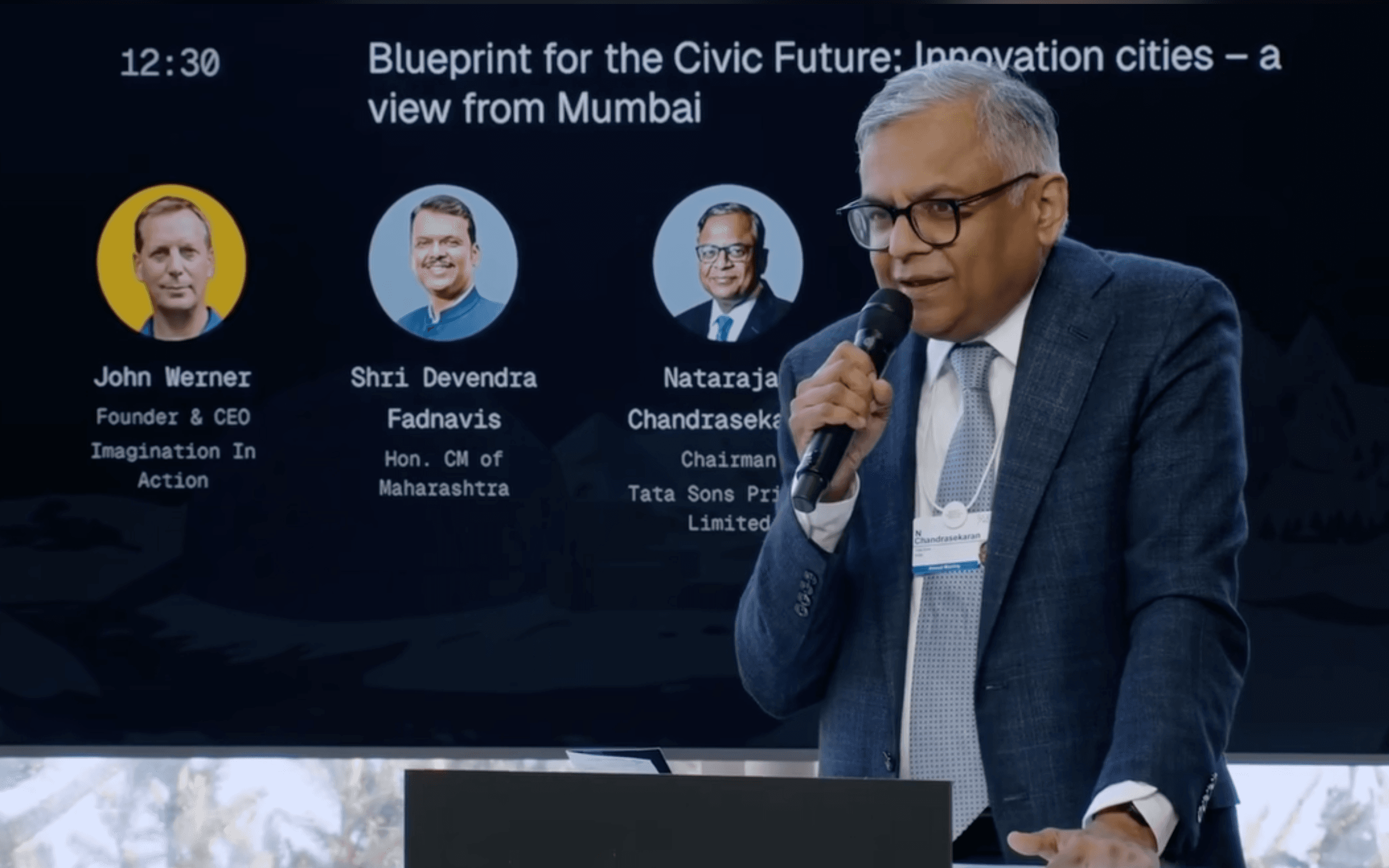 Project NANDA speaker presenting at Blueprint for the Civic Future conference in Mumbai